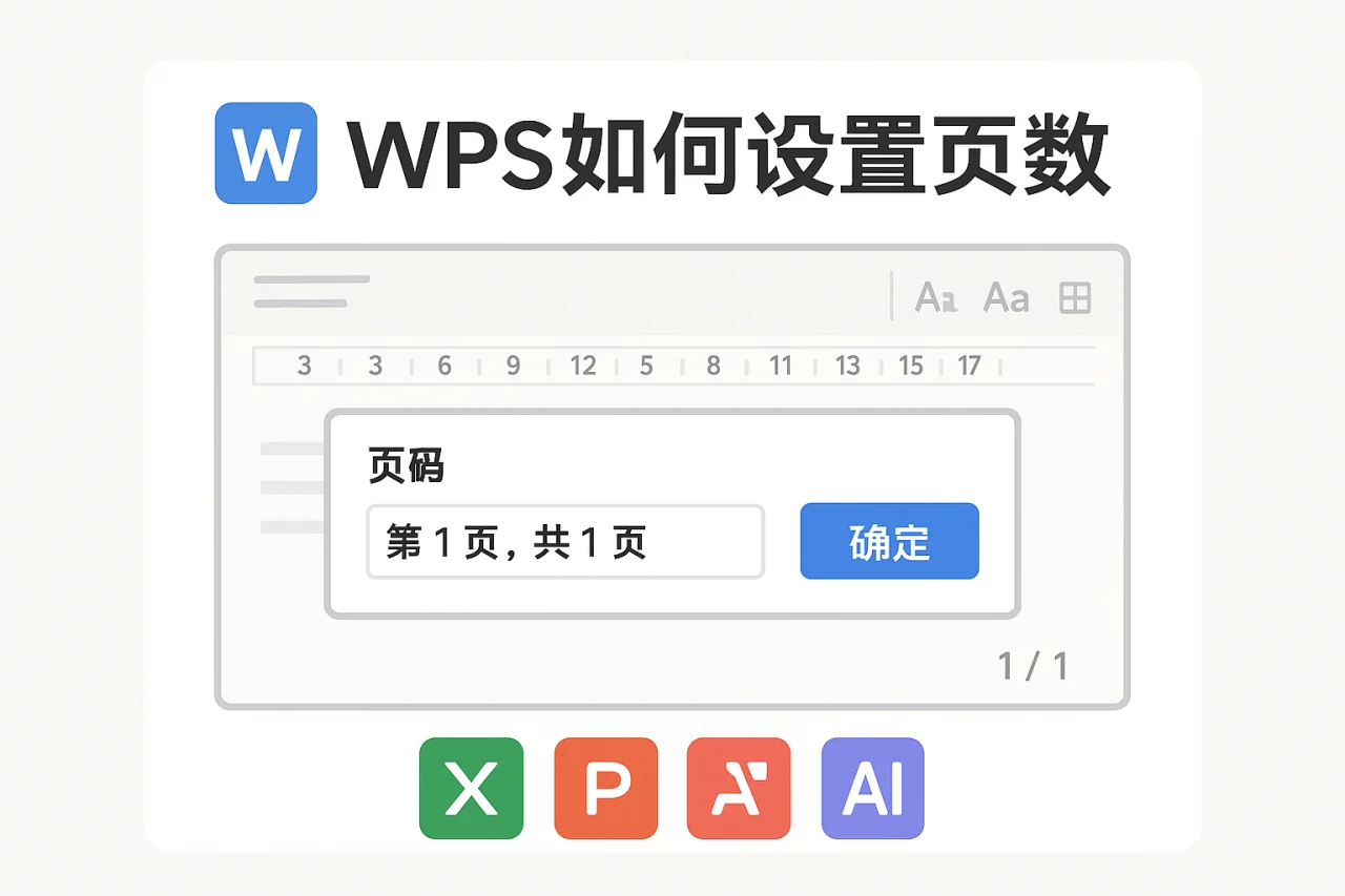 WPS如何设置页数