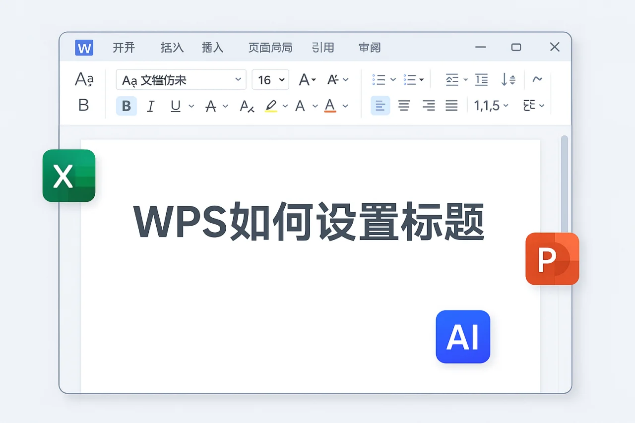WPS如何设置标题