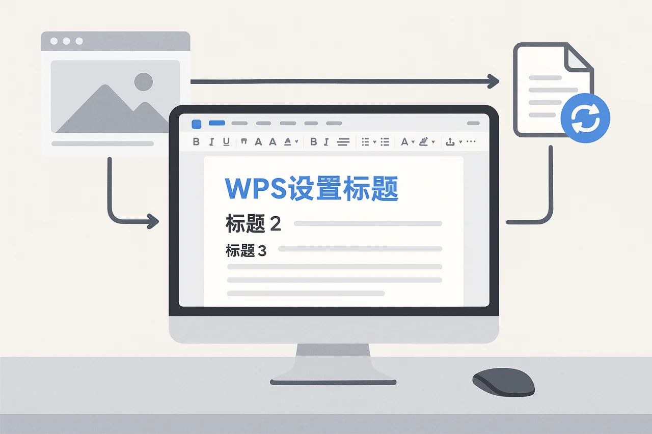 WPS设置标题