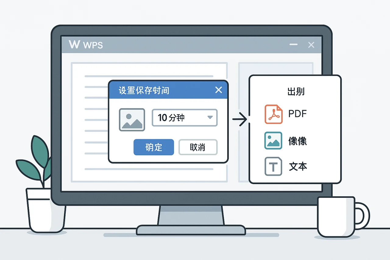 WPS设置保存时间