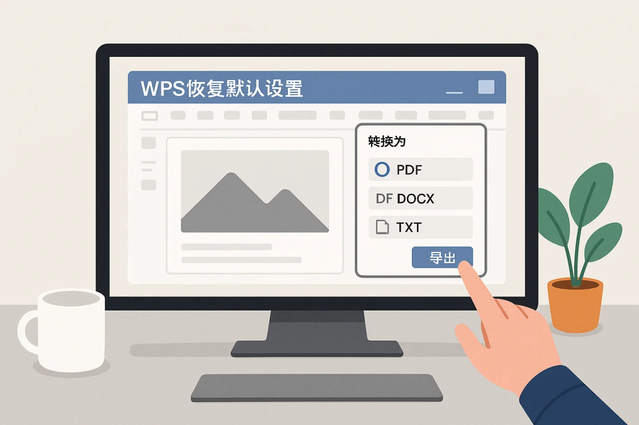 WPS恢复默认设置