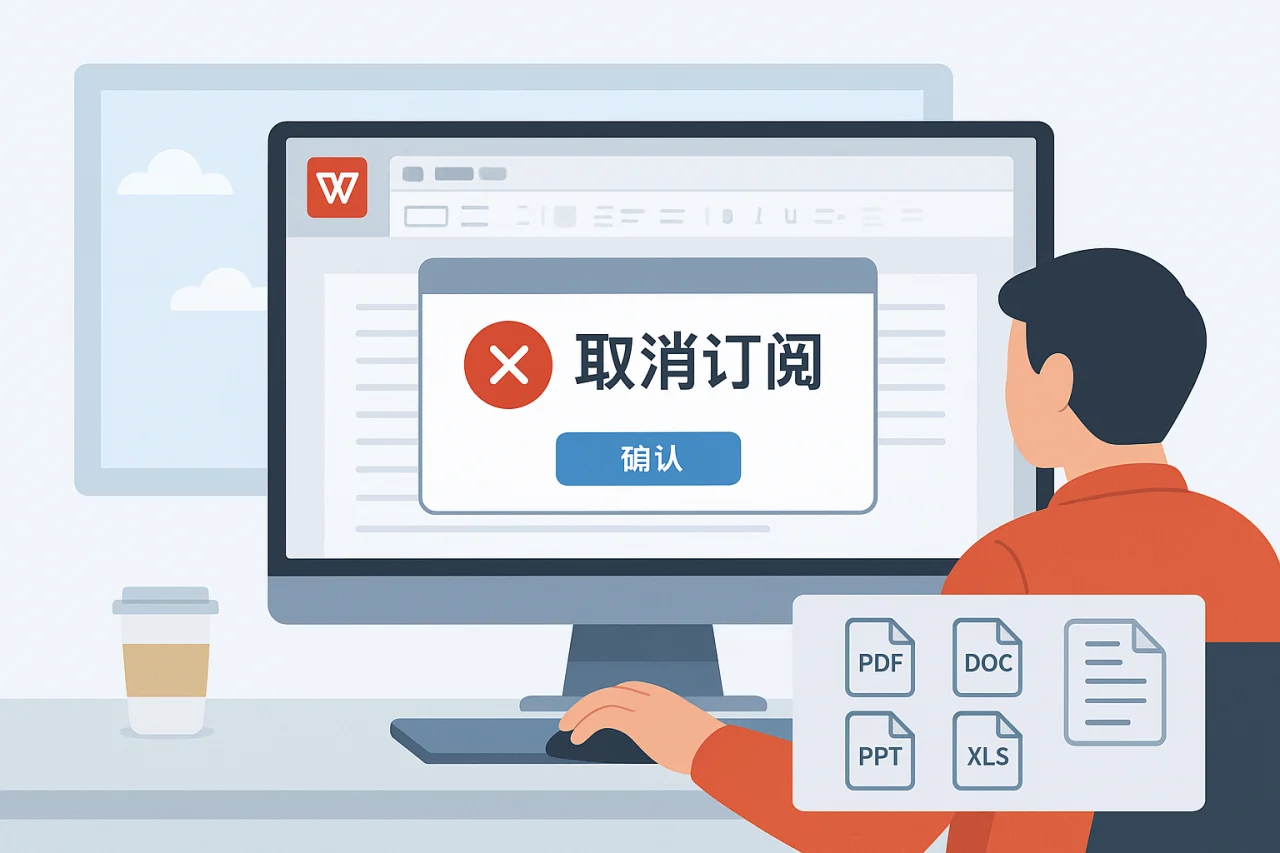 WPS Office取消订阅