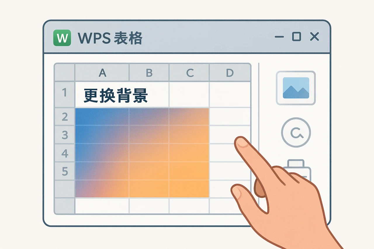 WPS表格更换背景