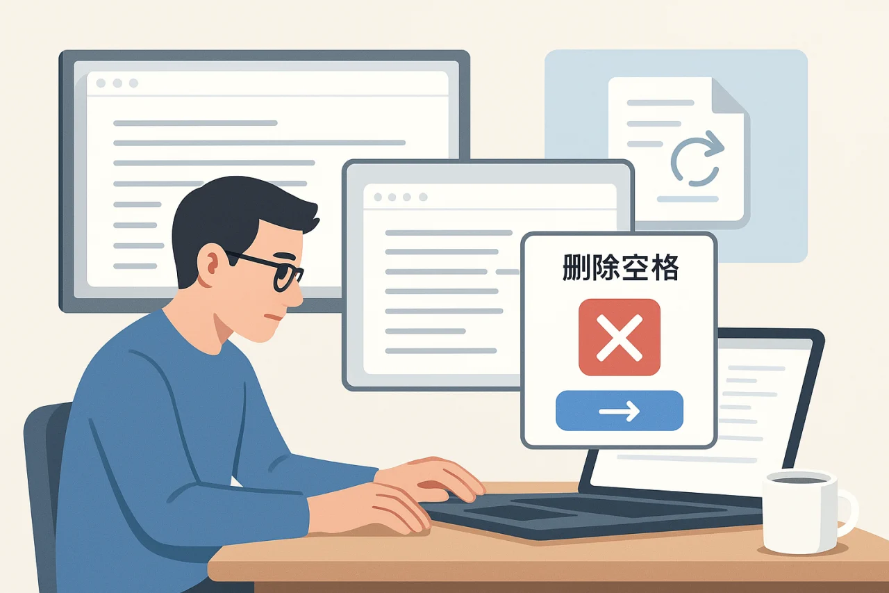WPS删除空格
