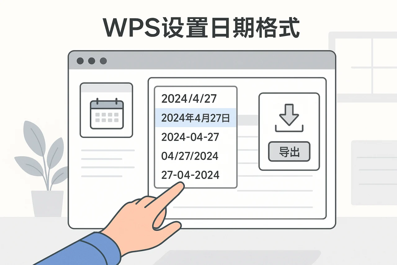 WPS设置日期格式