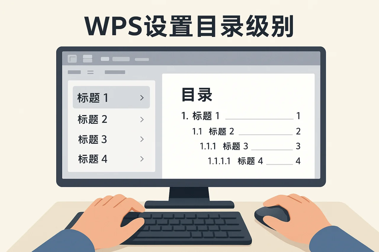 WPS设置目录级别
