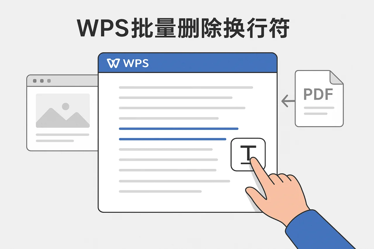 WPS批量删除换行符