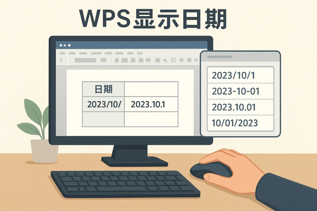 WPS显示日期