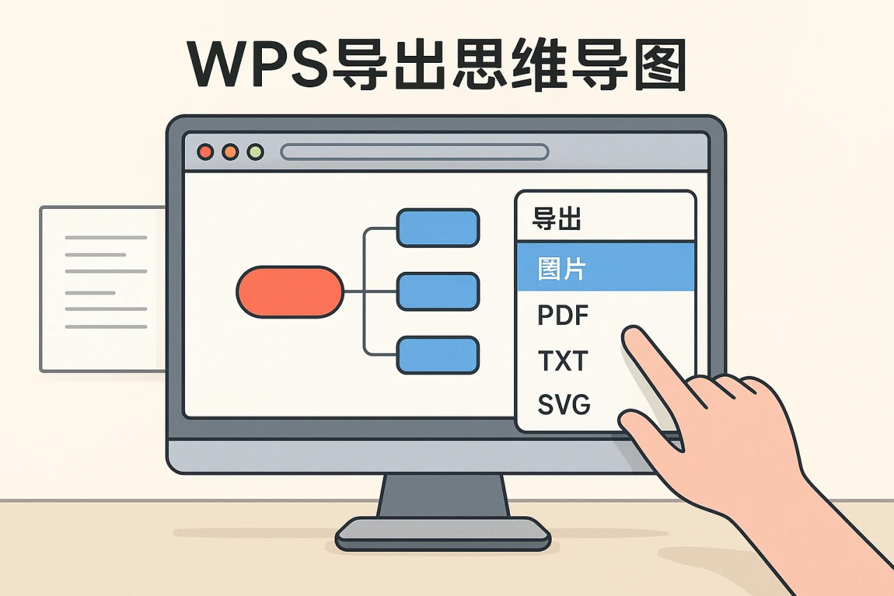 WPS导出思维导图