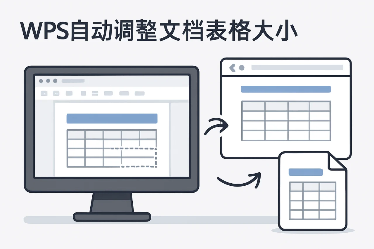 WPS自动调整文档表格大小