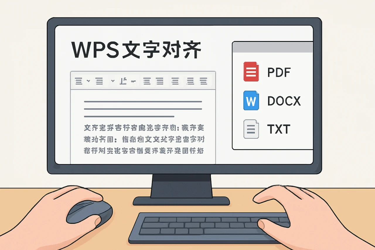 WPS文字对齐