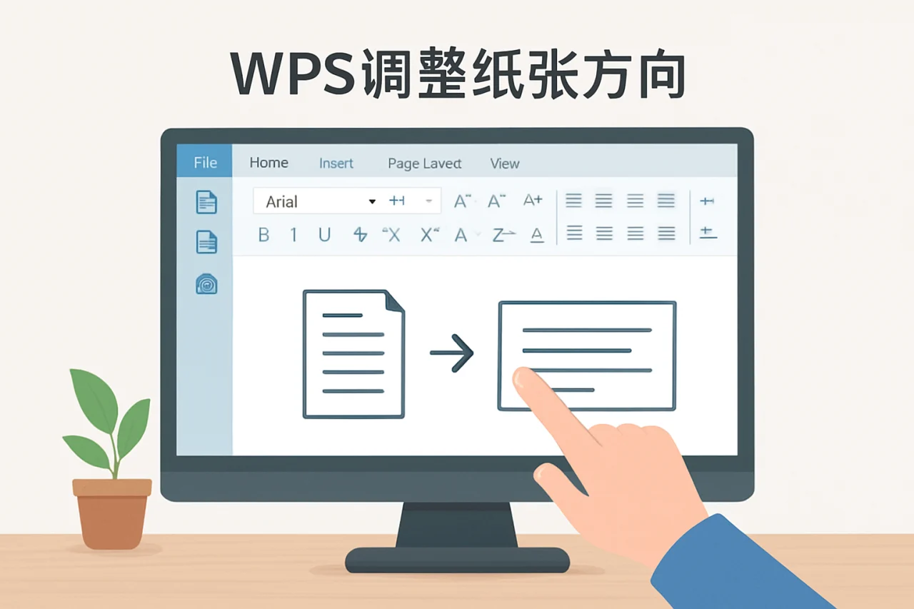 WPS调整纸张方向