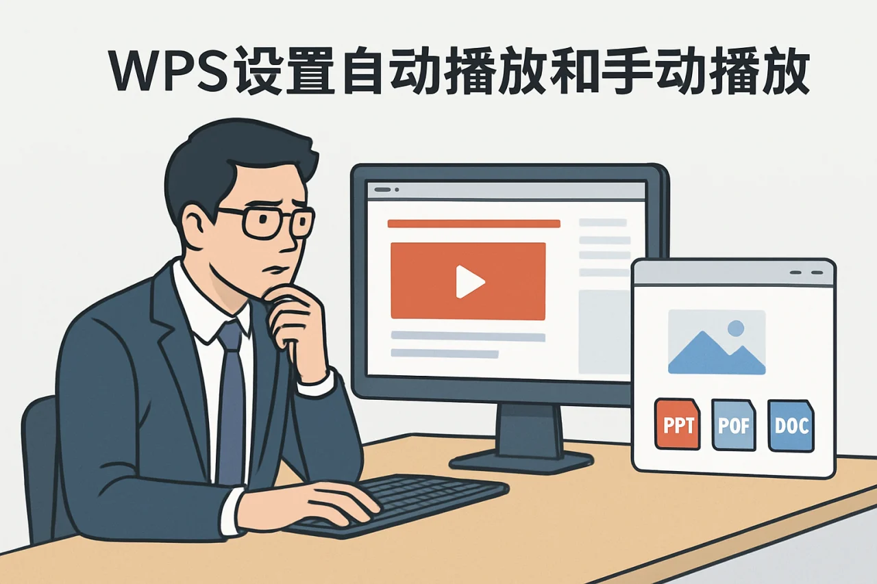 WPS设置自动播放和手动播放