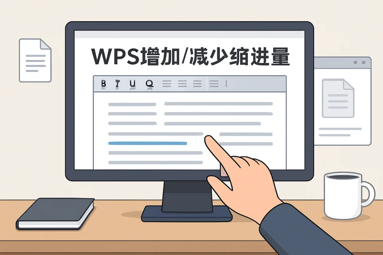 WPS增加/减少缩进量