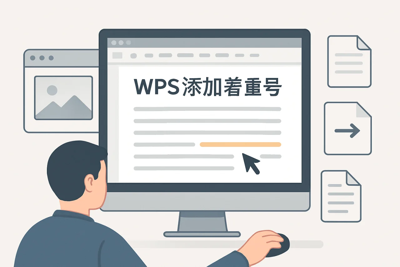 WPS添加着重号