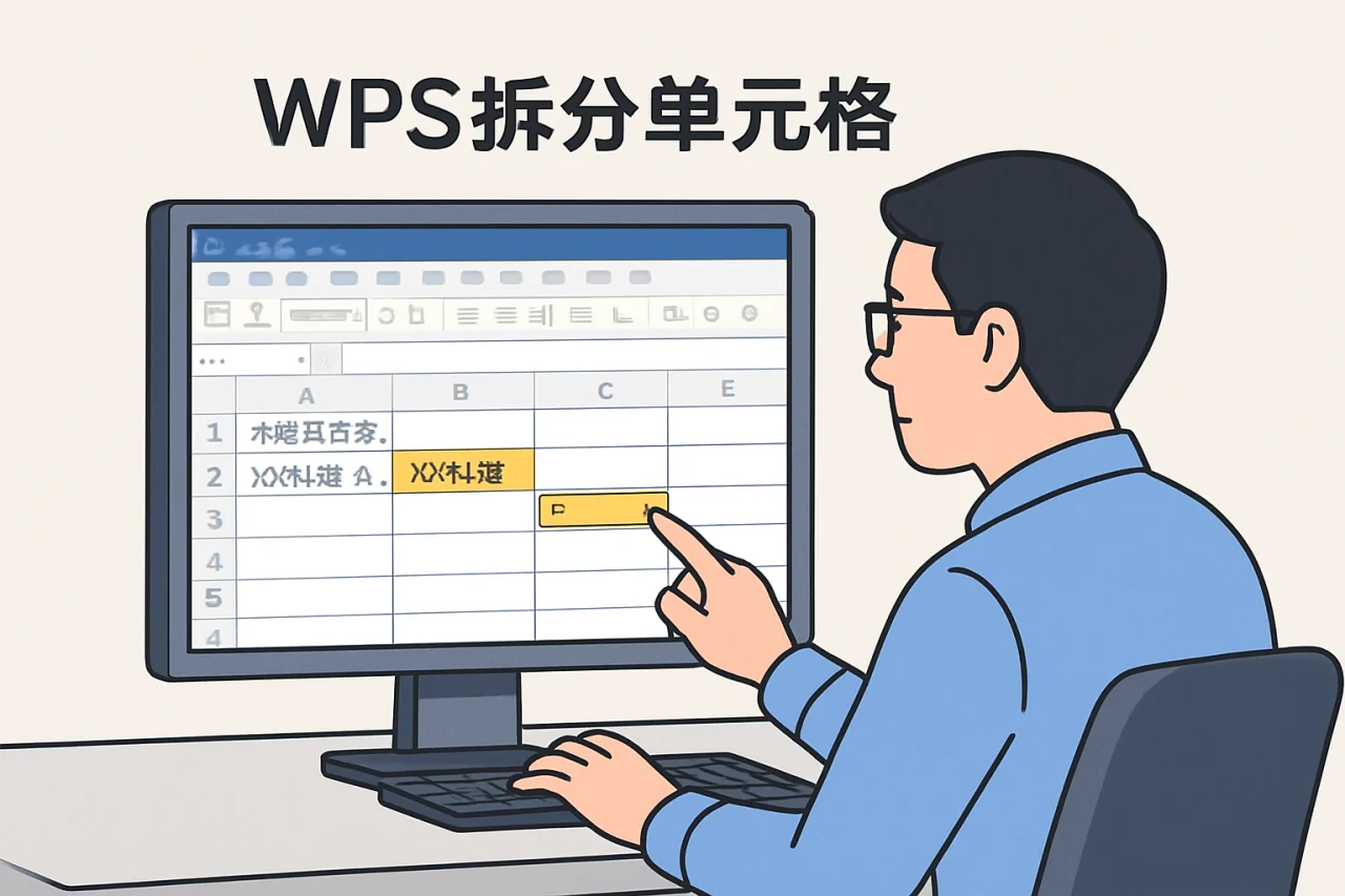 WPS拆分单元格