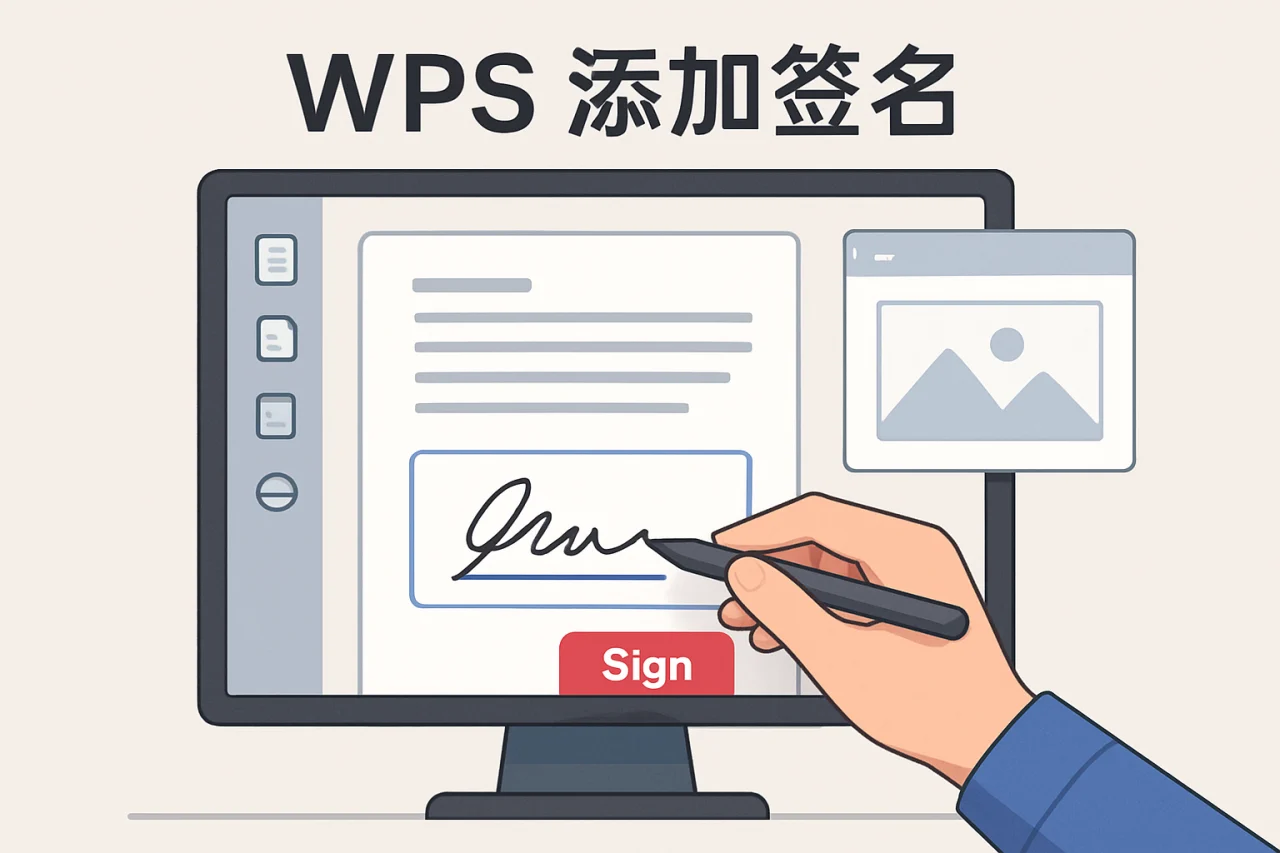 WPS 添加签名