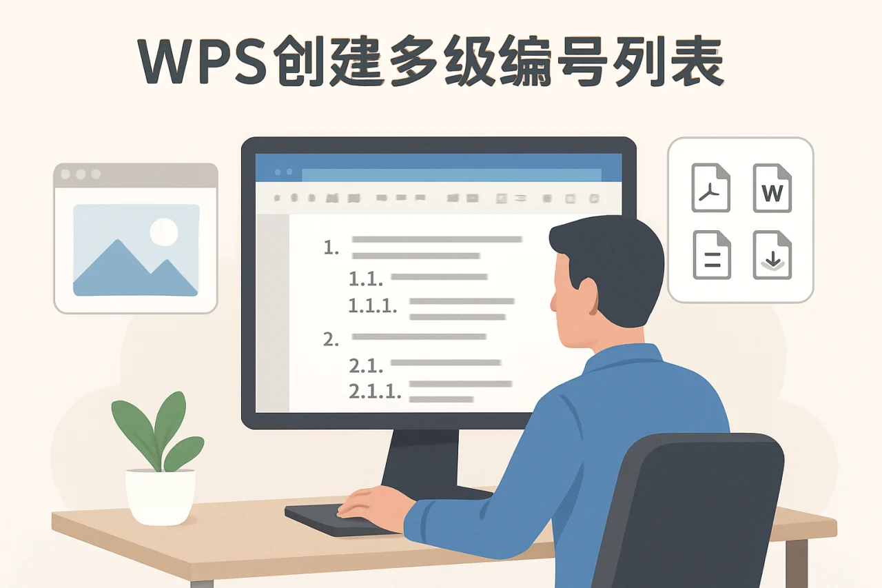 WPS创建多级编号列表