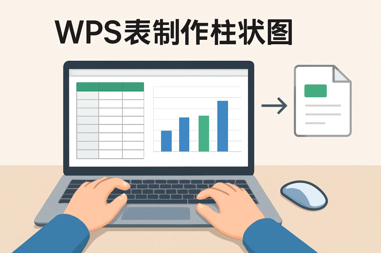 WPS表制作柱状图