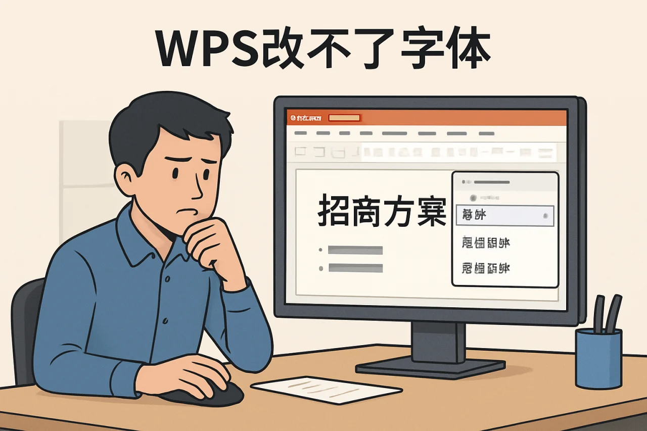wps改不了字体