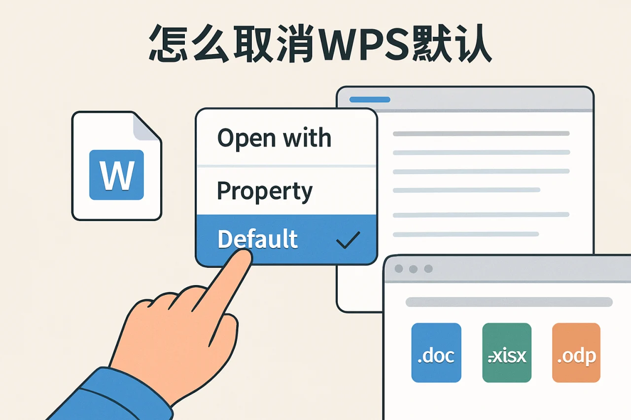 怎么取消wps默认