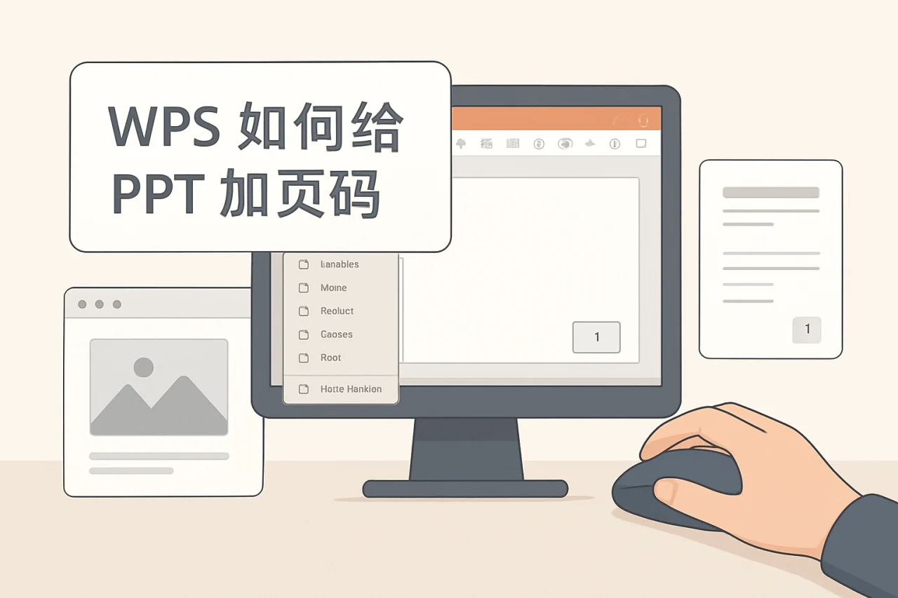 wps如何给ppt加页码