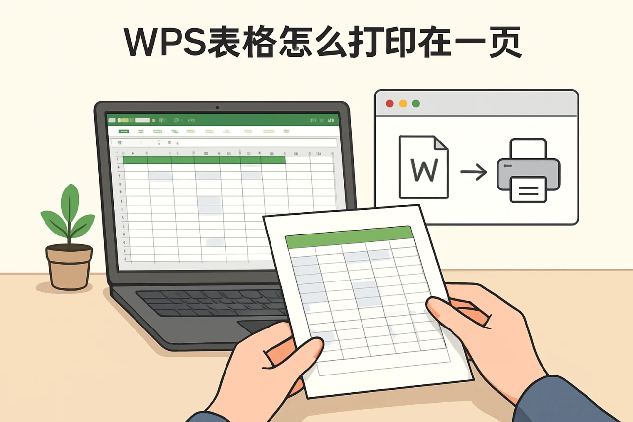 WPS 表格怎么打印在一页