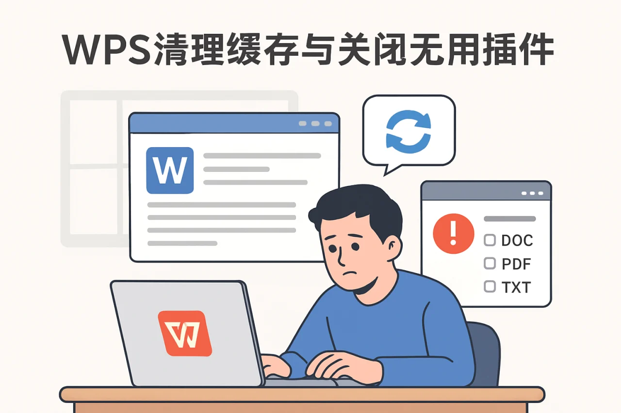 WPS清理缓存与关闭无用插件