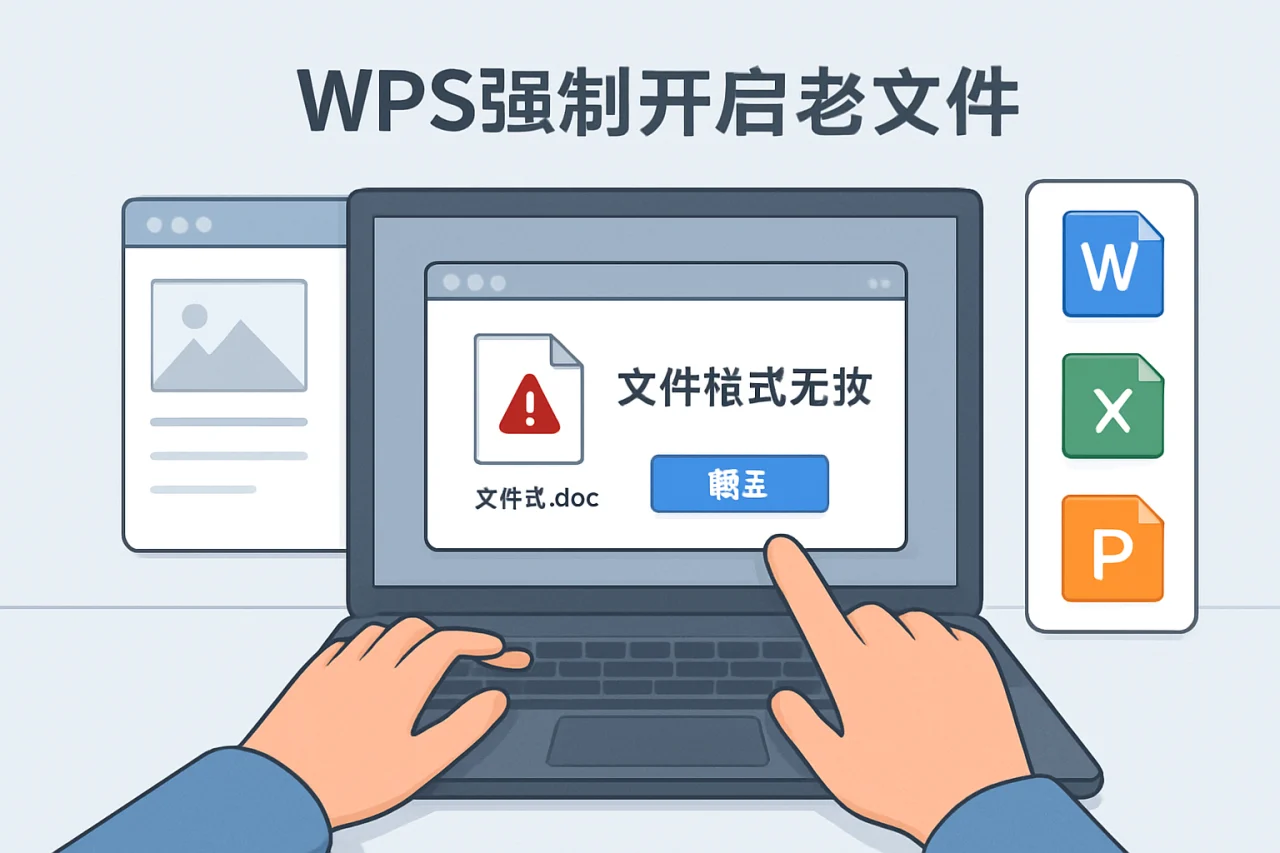 WPS强制开启老文件