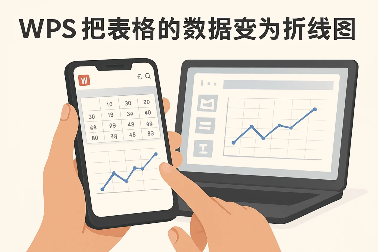 WPS把表格的数据变为折线图