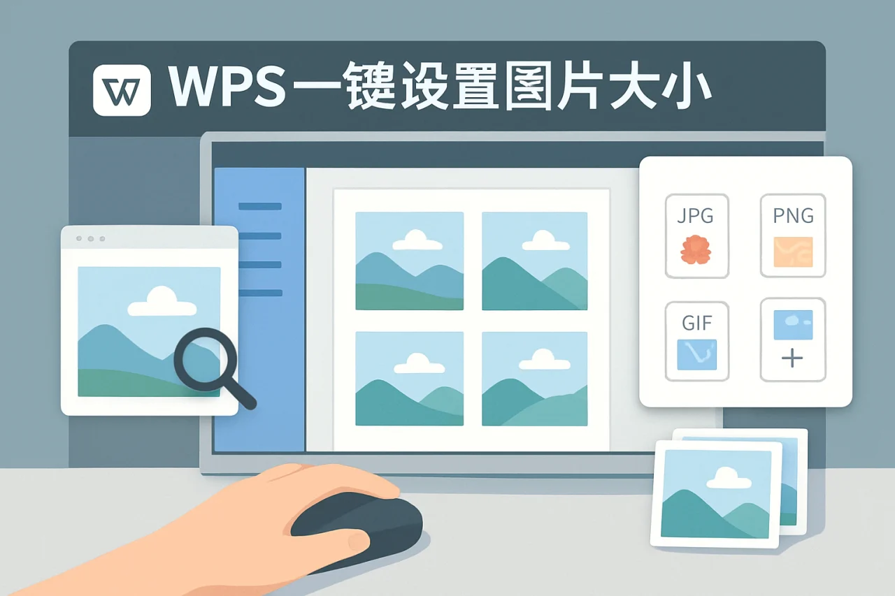 WPS一键设置图片大小