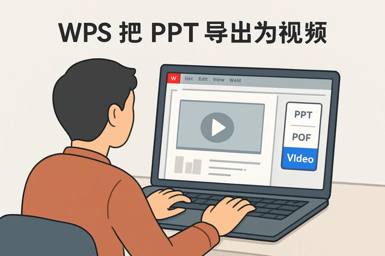 WPS 把 PPT 导出为视频