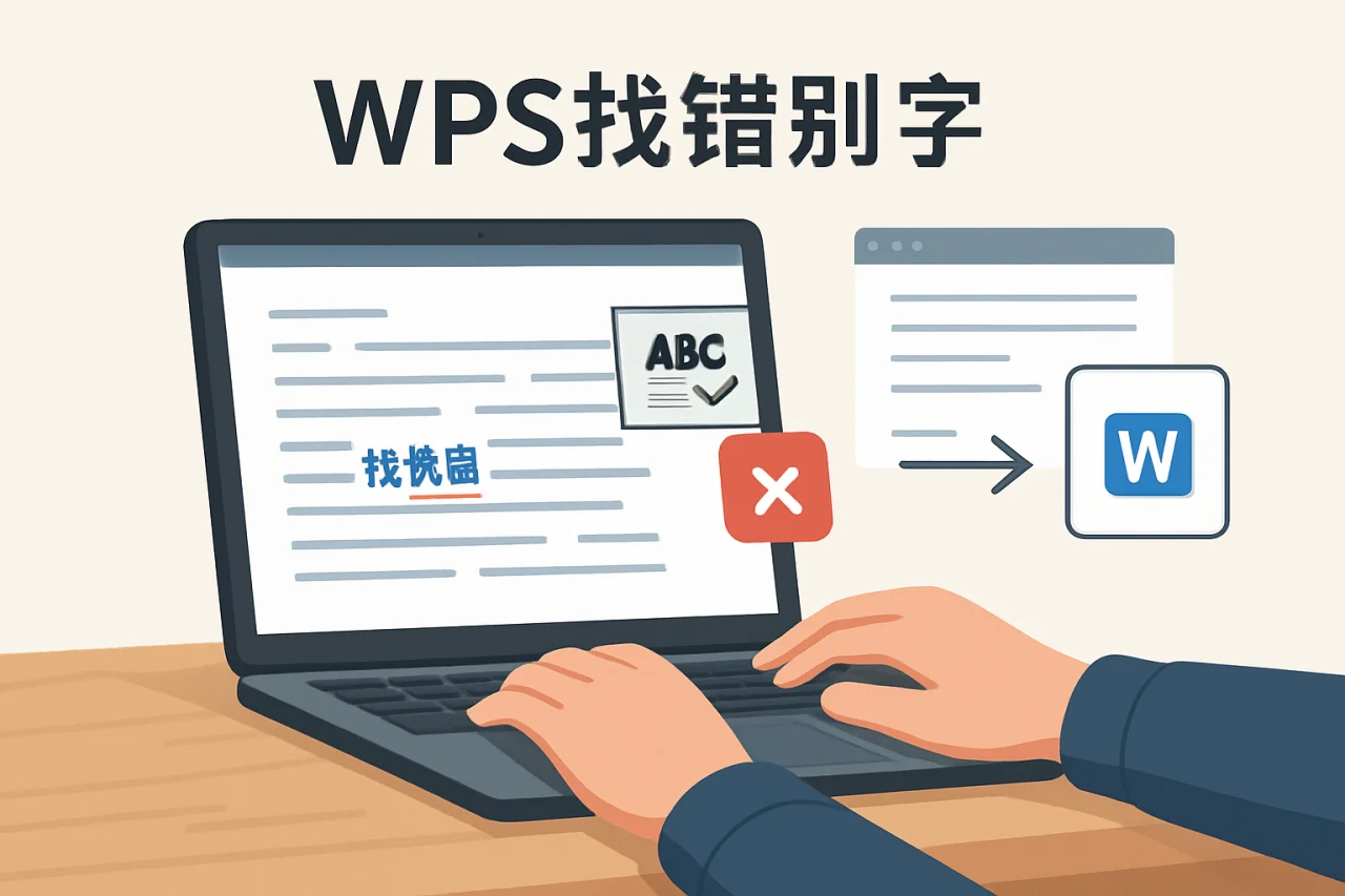 WPS找错别字