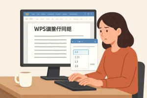 WPS调整行间距