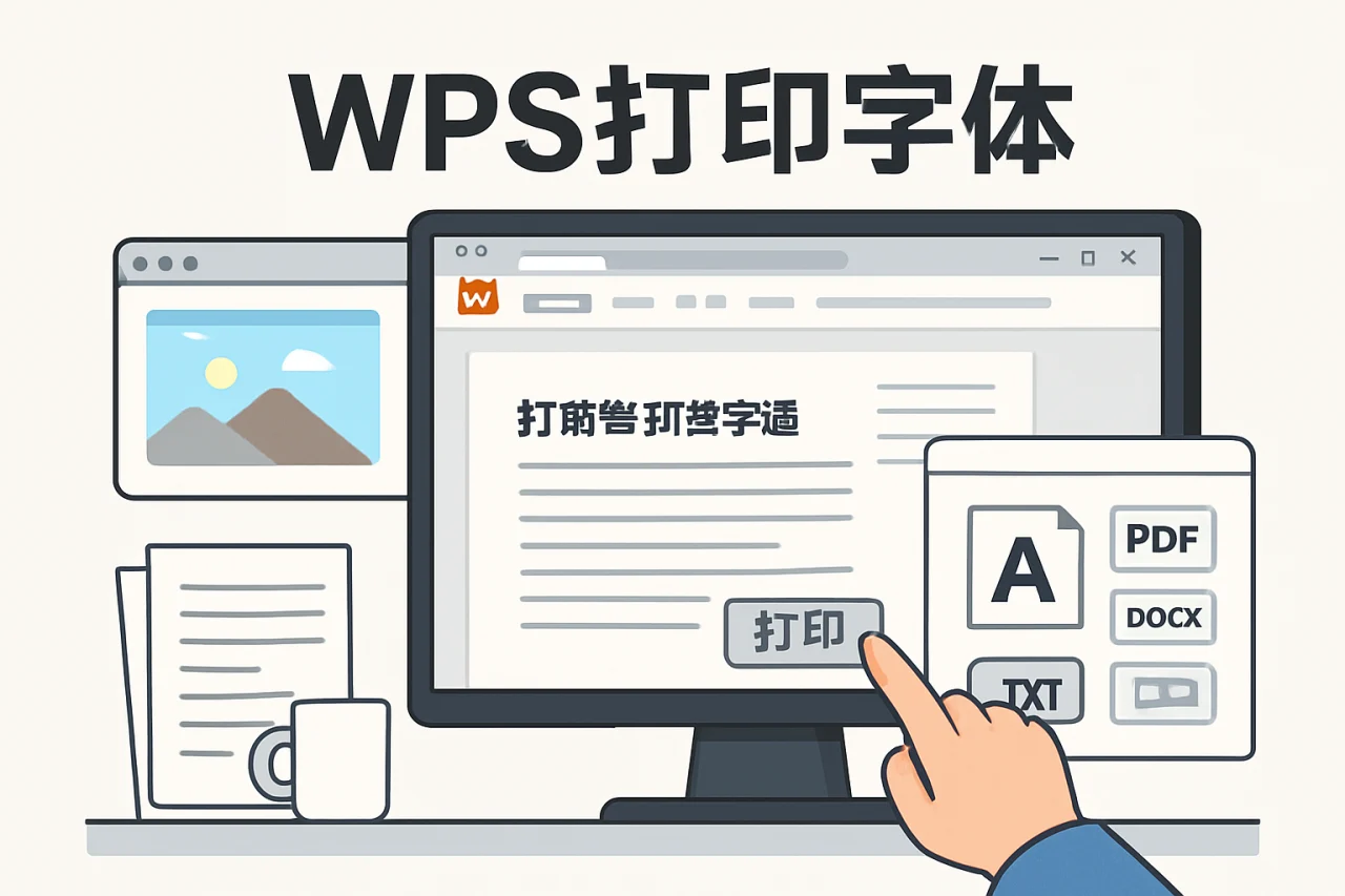 WPS打印字体