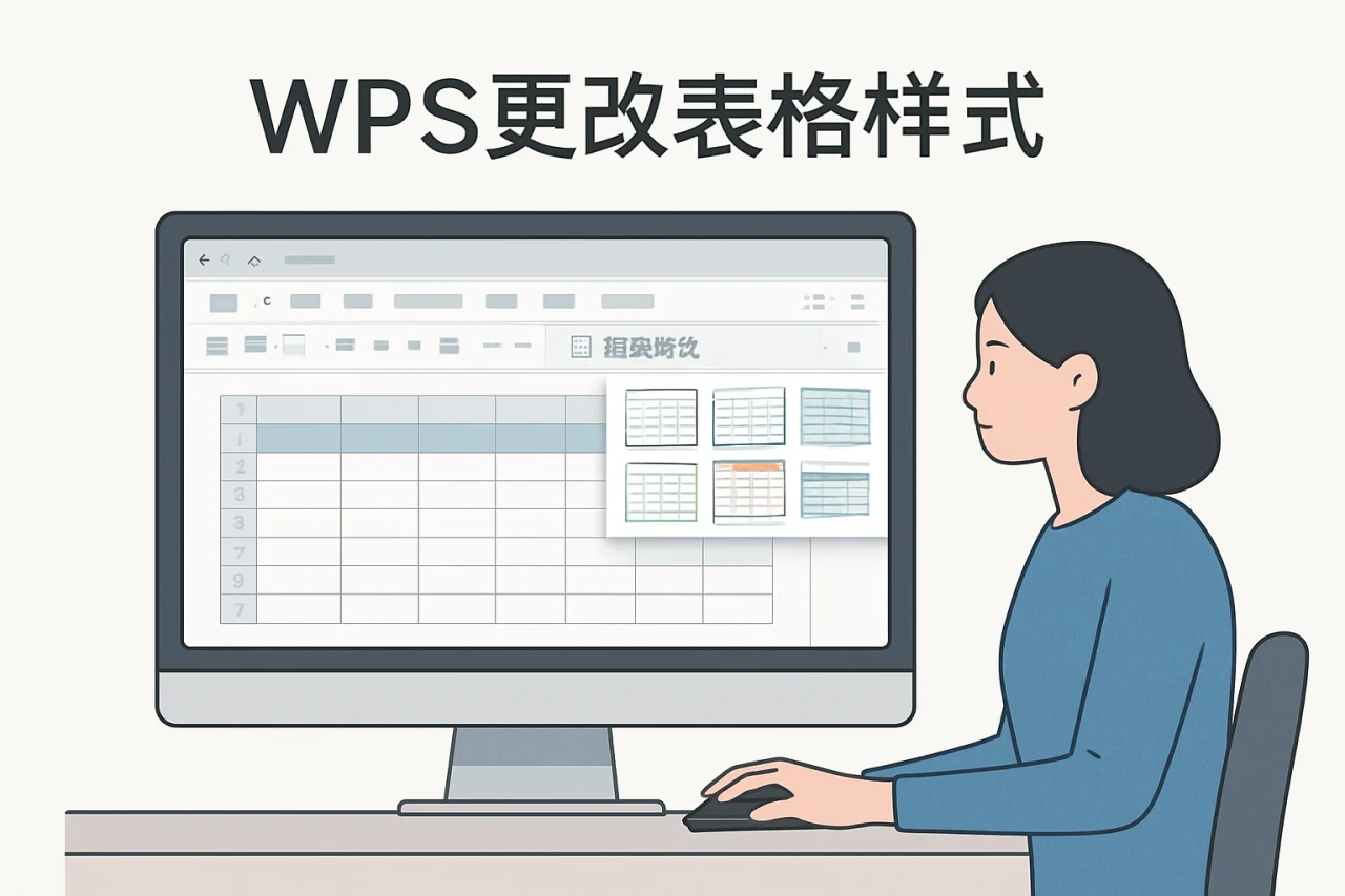 WPS更改表格样式