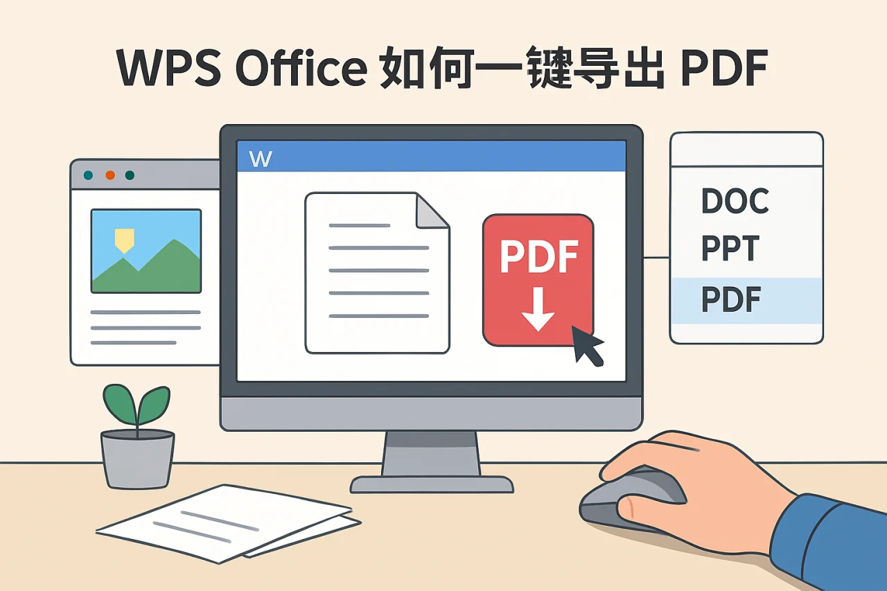 WPS Office 如何一键导出 PDF