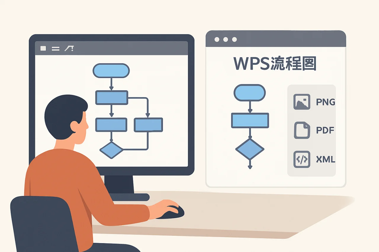 wps流程图