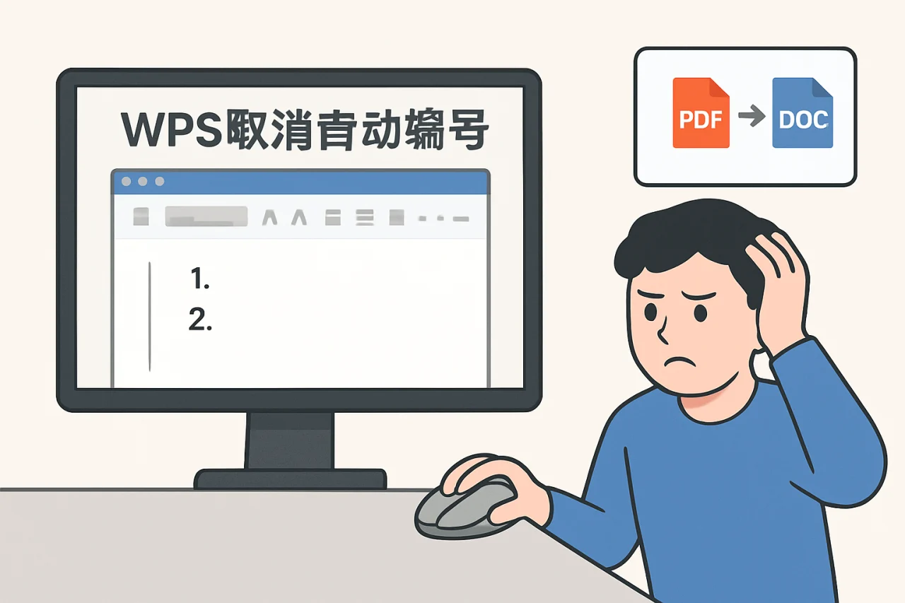 wps取消自动编号