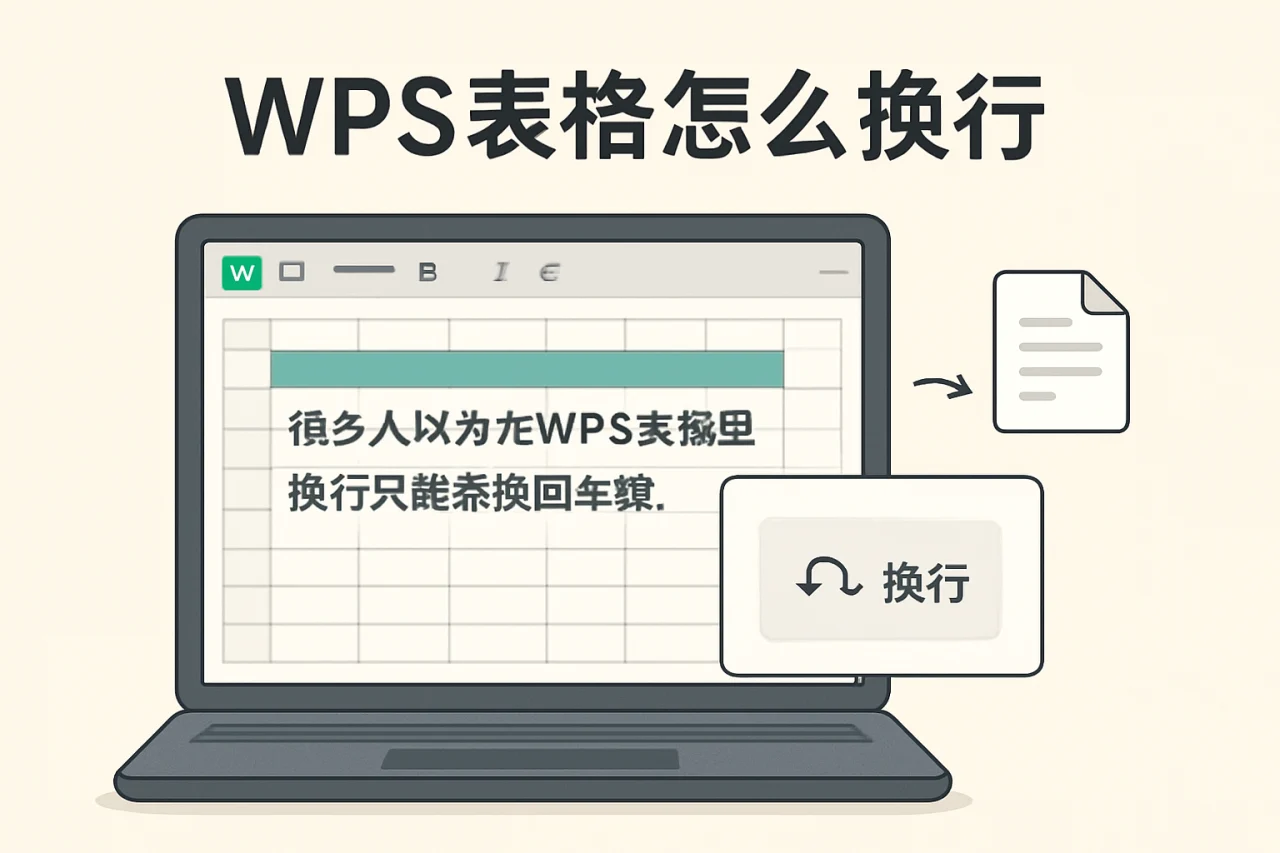 wps表格怎么换行