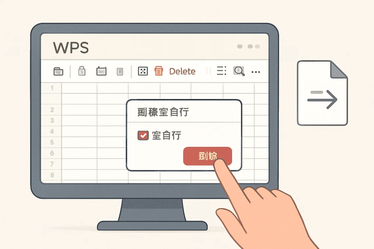 wps删除空白行
