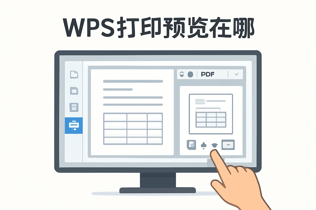 wps打印预览在哪