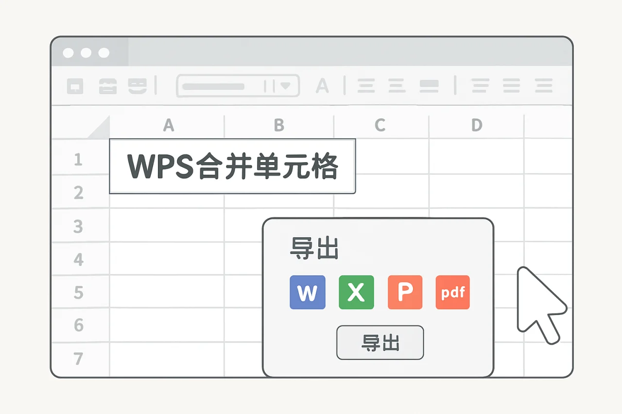 wps合并单元格