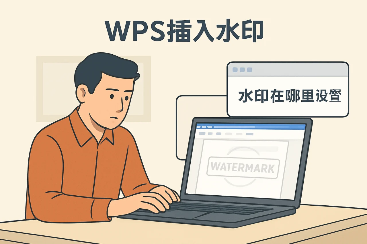 wps插入水印