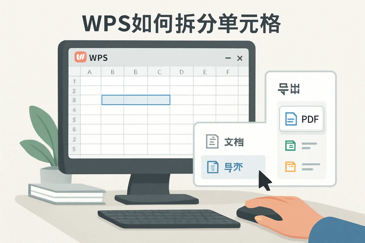wps如何拆分单元格