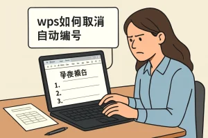 wps如何取消自动编号
