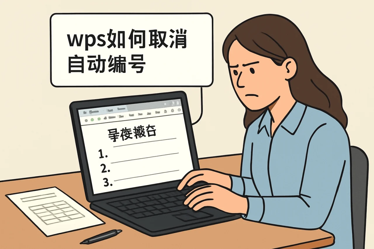 wps如何取消自动编号